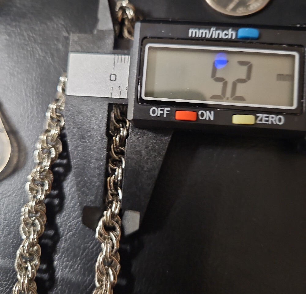 Silver Tone Rope Chain Necklace - Picture 9 of 9